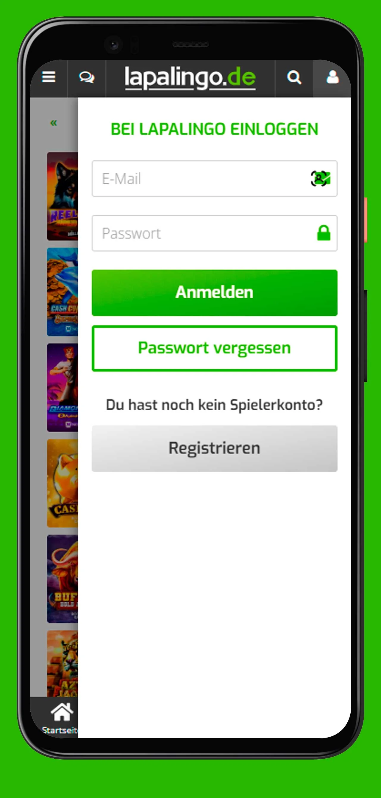 mobiler Login Lapalingo Casino